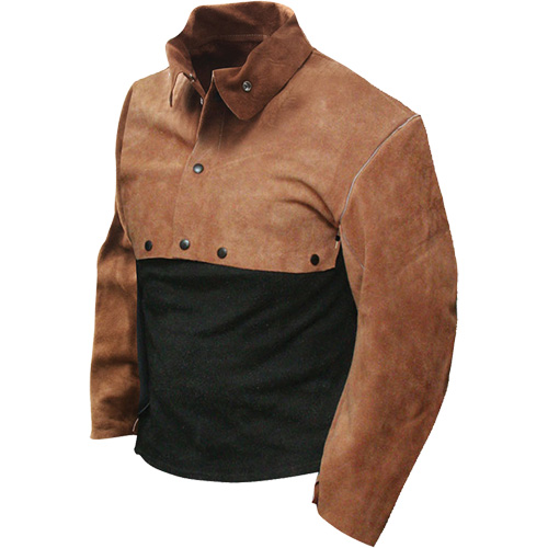 Standard Grade Leather Cape Sleeve, 2X-Large, Brown Meunier Outillage Industriel
