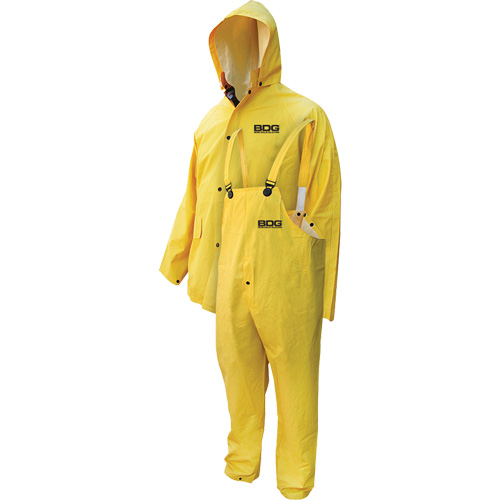 V&ecirc;tements imperm&eacute;ables ignifuges en trois morceaux Deny, 5T-Grand, Jaune Meunier Outillage Industriel