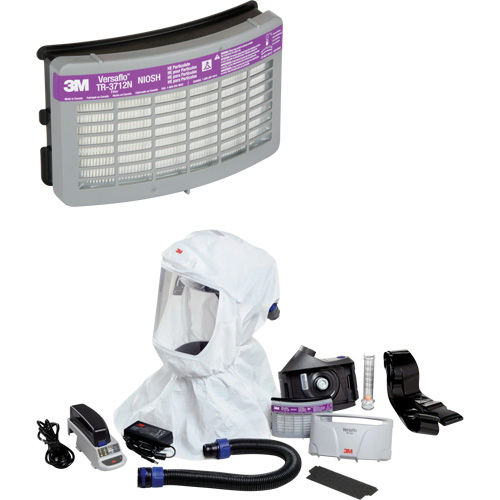 Versaflo Easy Clean PAPR Kit, Loose Fitting Hood & Faceshield, Lithium-Ion Battery Meunier Outillage Industriel