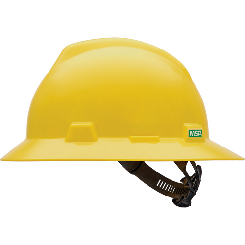 Casque de s&eacute;curit&eacute; &agrave; fente et bordure compl&egrave;te V-Gard, R&eacute;pond aux normes CSA type 1, Suspension Glissement rapide, Non ventil&eacute; Meunier Outillage Industriel