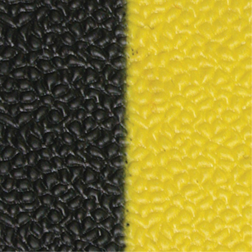 Tapis antifatigue Airsoft, Rugueux, 3' x 5' x 3/8", Noir/Jaune, &eacute;ponge en PVC Meunier Outillage Industriel