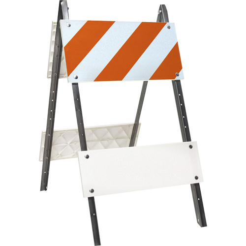 Prismatic Barricade, Folding, 24" L x 45" H, Orange/White Meunier Outillage Industriel