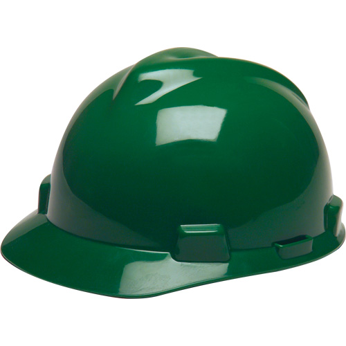 Casque de s&eacute;curit&eacute; avec rainures GREEN V-Gard, R&eacute;pond aux normes CSA type 1, Suspension Rochet Meunier Outillage Industriel