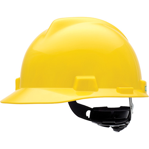 Casque de s&eacute;curit&eacute; &agrave; fentes V-Gard, R&eacute;pond aux normes CSA type 1, Suspension Rochet, Non ventil&eacute; Meunier Outillage Industriel