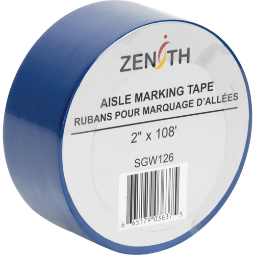 Ruban pour marquage d'all&eacute;es, 2" x 108', PVC, Bleu Meunier Outillage Industriel