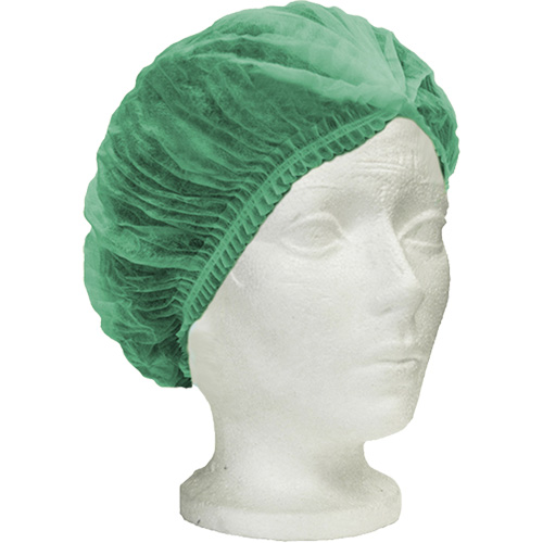 Bonnet bouffant pliss&eacute; Ronco Care, Polypropyl&egrave;ne, 21", Vert Meunier Outillage Industriel