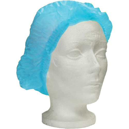 Bonnet bouffant pliss&eacute; Ronco Care, Polypropyl&egrave;ne, 24", Bleu Meunier Outillage Industriel
