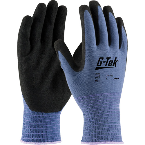 Gants enduits G-Tek GP, Petit, R&ecirc;vetement Nitrile, Calibre 13, Enveloppe en Nylon Meunier Outillage Industriel