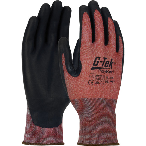 Gants r&eacute;sistants aux coupures G-Tek PolyKor X7 Neuroma, Taille Petit, Calibre 18, Rev&ecirc;tement Polyur&eacute;thane, Enveloppe en Poly&eacute;thyl&egrave;ne, ASTM ANSI niveau A3/EN 388 niveau C Meunier Outillage Industriel