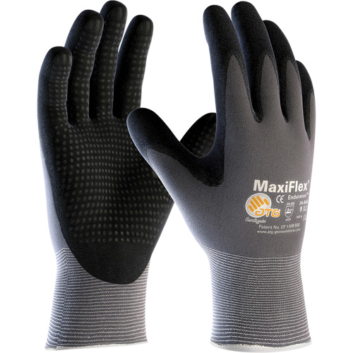 Gants enduits ATG MaxiFlex Endurance, Petit, R&ecirc;vetement Mousse de nitrile, Calibre 15, Enveloppe en Nylon/Lycra Meunier Outillage Industriel