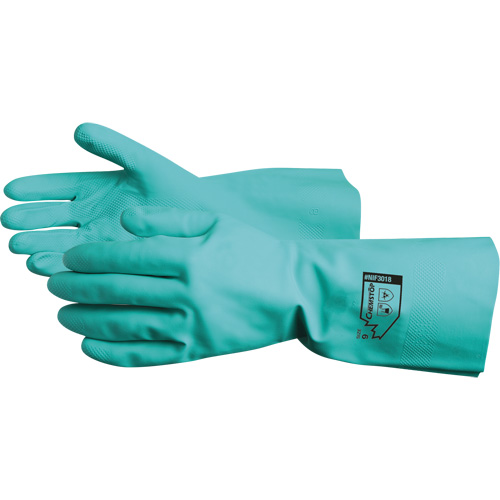 Gants r&eacute;sistants aux produits chimiques Chemstop, Taille 7, 12" lo, Nitrile, Doublure en Ouat&eacute;e, 15 mils Meunier Outillage Industriel