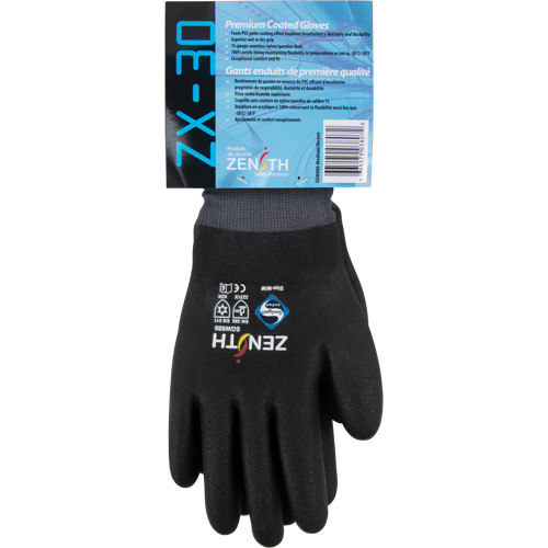 Gants enduits ZX-30° de premi&egrave;re qualit&eacute;, Grand, R&ecirc;vetement Mousse de PVC, Calibre 15, Enveloppe en Nylon Meunier Outillage Industriel