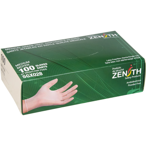 Gants jetables, Petit, Vinyle, 4,5 mils, Sans poudre, Transparent, Classe 2 Meunier Outillage Industriel