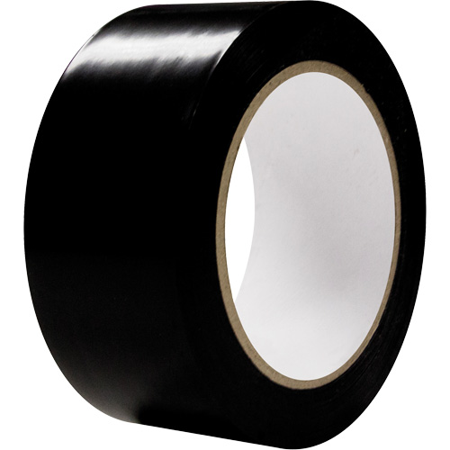 Aisle Marking Tape, 2" x 108', PVC, Black Meunier Outillage Industriel