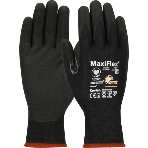 Gants compatibles avec les &eacute;crans tactiles ATG MaxiFlex Cut, Taille T-petit, Calibre 15, Rev&ecirc;tement Mousse de nitrile, Enveloppe en Polyester/Kevlar, ASTM ANSI niveau A4/EN 388 niveau 3/EN 388 niveau D Meunier Outillage Industriel