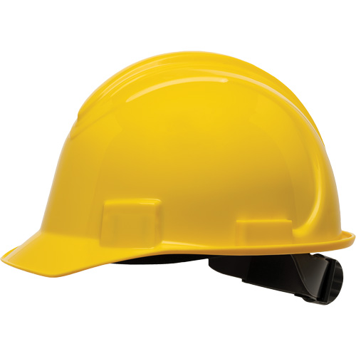 Casque de s&eacute;curit&eacute; &agrave; bord court North, R&eacute;pond aux normes CSA type 1, Suspension Rochet, Non ventil&eacute; Meunier Outillage Industriel
