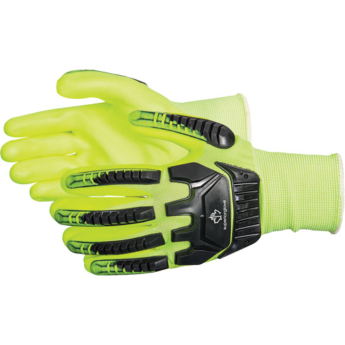 Gants antichocs &agrave; haute visibilit&eacute; r&eacute;sistants aux coupures Dexterity, Petit, Paume en Mousse de nitrile, Poignet &eacute;lastique Meunier Outillage Industriel