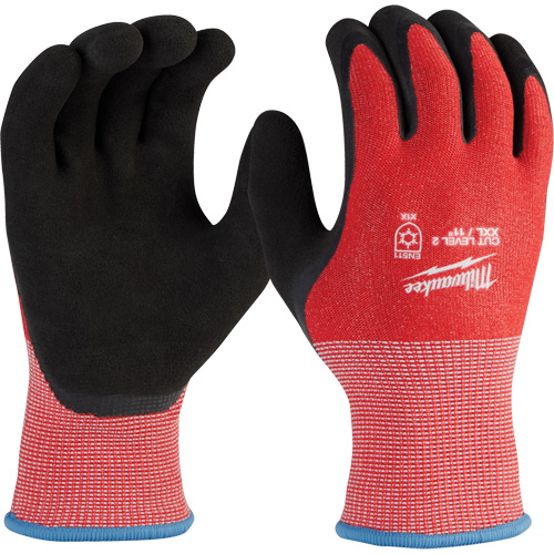 Winter Dipped Gloves, Size 2X-Large, 15 Gauge, Rubber Latex Coated, Nylon Shell, ASTM ANSI Level A2 Meunier Outillage Industriel