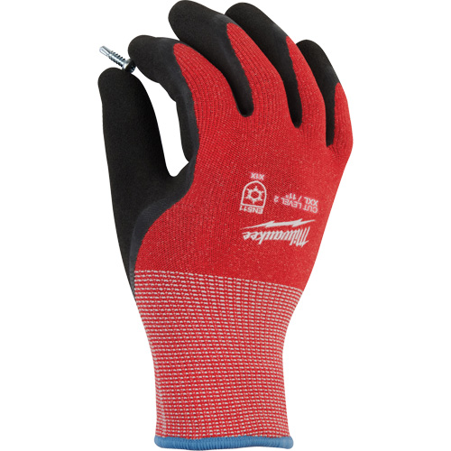 Winter Dipped Gloves, Size 2X-Large, 15 Gauge, Rubber Latex Coated, Nylon Shell, ASTM ANSI Level A2 Meunier Outillage Industriel