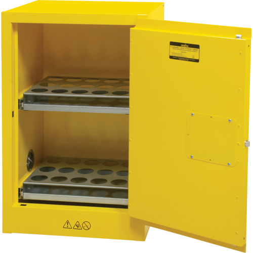 Flammable Aerosol Storage Cabinet, 12 gal., 1 Door, 23" W x 35" H x 18" D Meunier Outillage Industriel