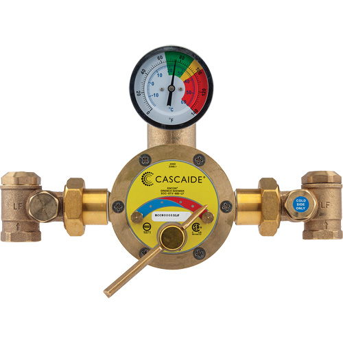 Mitigeur pour assemblage au groupe expos&eacute; d'une douche d'urgence simple ou combin&eacute;e, 56 gal./min Meunier Outillage Industriel