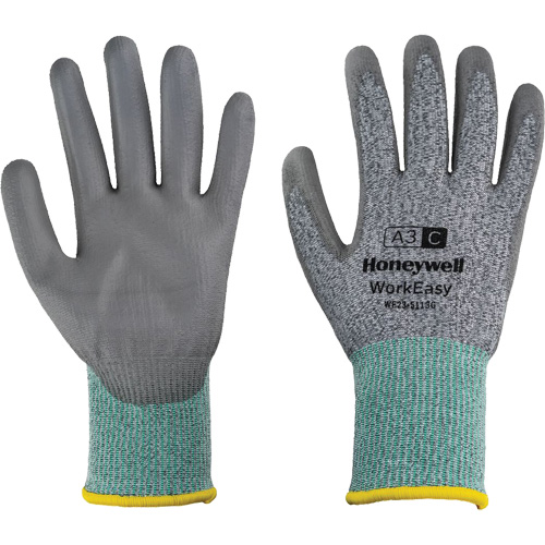 WorkEasy Cut Protective Gloves, Size 6/X-Small, 13 Gauge, Polyurethane Coated, HPPE/Glass Fibre Shell, ASTM ANSI Level A3/EN 388 Level C Meunier Outillage Industriel