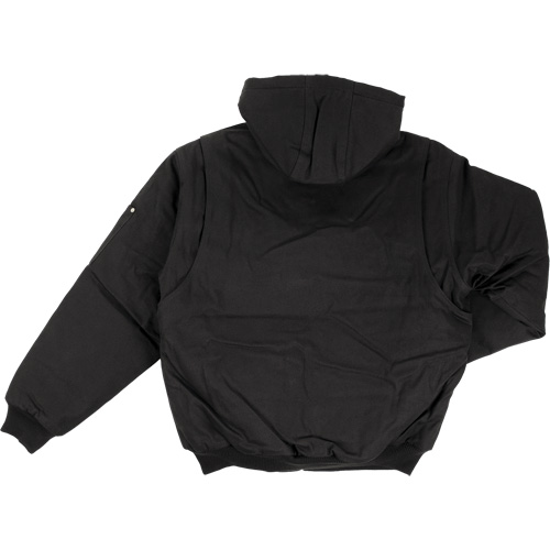 Blouson d'aviateur en toile lourde avec capuchon, Hommes, Moyen (grande taille), Noir Meunier Outillage Industriel