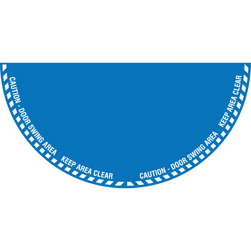 Signalisation au sol ?Caution? (attention) pour porte battante en demi-cercle, Adh&eacute;sif, Anglais avec pictogramme Meunier Outillage Industriel