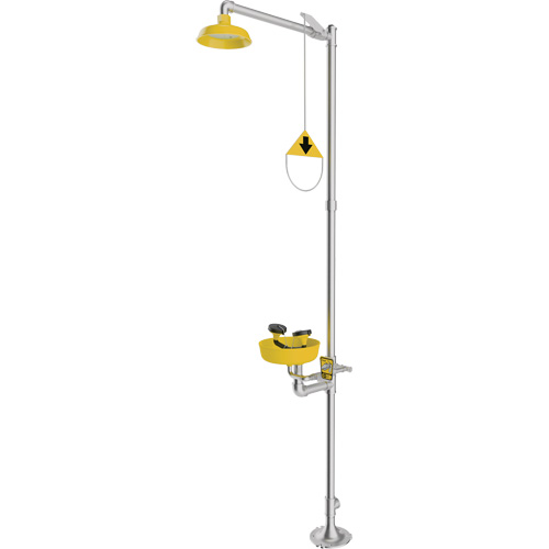 Douche durgence et douche oculaire combin&eacute;es, Socle Meunier Outillage Industriel