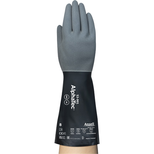 AlphaTec&reg; Chemical-Resistant Gloves, Size 7, 13" L, Neoprene/Nitrile, Nylon Inner Lining, 17-mil Meunier Outillage Industriel