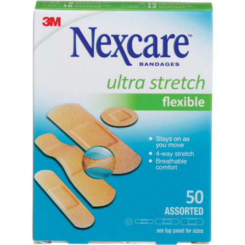 Nexcare Ultra Stretch Bandages, Assorted, Plastic, Non-Sterile Meunier Outillage Industriel