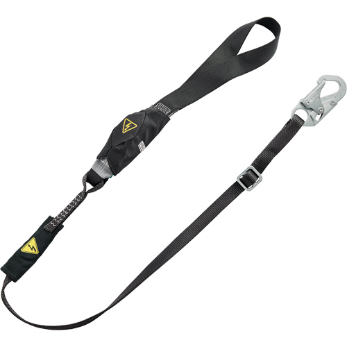 V-Series Utility Energy Absorbing Lanyard, 6', Snap Hook Center, Snap Hook Leg Ends, Nylon Meunier Outillage Industriel