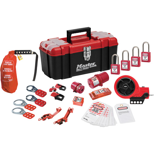 Premier Lockout Kit with Zenex Thermoplastic Locks, Electrical Kit, 21 Components Meunier Outillage Industriel