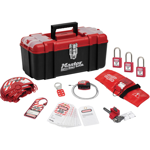 Standard Personal Lockout Kit with Zenex Thermoplastic Locks, Valve Kit, 13 Components Meunier Outillage Industriel