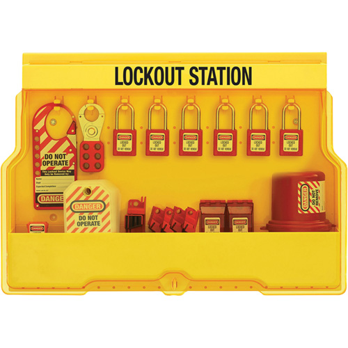 Premier Electrical Lockout Station, Thermoplastic Padlocks, 16 Padlock Capacity, Padlocks Included Meunier Outillage Industriel