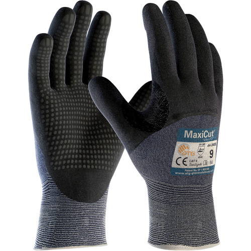 ATG MaxiCut&reg; Ultra DT, Size Large, 15 Gauge, Nitrile Coated, Engineered Yarn Shell, ASTM ANSI Level A3/EN 388 Level 5/EN 388 Level C Meunier Outillage Industriel