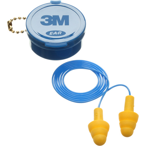 E-A-R Ultrafit Premolded Earplugs, Corded, Pair - Plastic Case, 25 dB NRR, One-Size Meunier Outillage Industriel