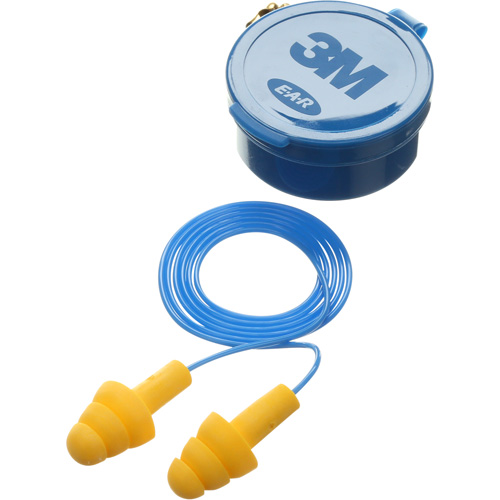 E-A-R Ultrafit Premolded Earplugs, Corded, Pair - Plastic Case, 25 dB NRR, One-Size Meunier Outillage Industriel