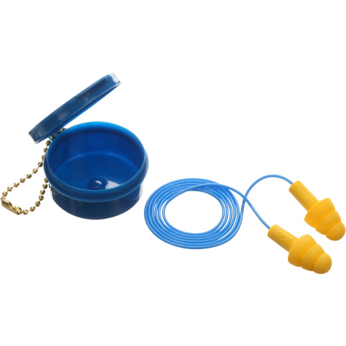 E-A-R Ultrafit Premolded Earplugs, Corded, Pair - Plastic Case, 25 dB NRR, One-Size Meunier Outillage Industriel