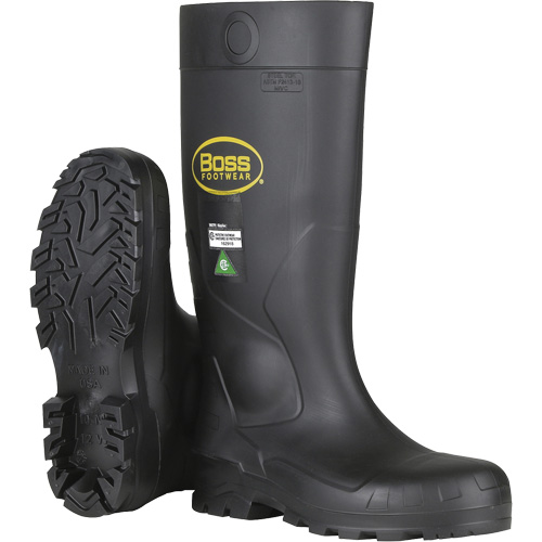 Dynamic Boss&reg; Full Safety Boot, PVC, Steel Toe, Size 6, Puncture Resistant Sole Meunier Outillage Industriel