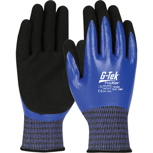 G-Tek&reg; PolyKor&reg; X7 Cut-Resistant Gloves, Size Small, 18 Gauge, Nitrile Coated, Engineered Yarn Shell, ANSI/ISEA 105 Level 4 Meunier Outillage Industriel