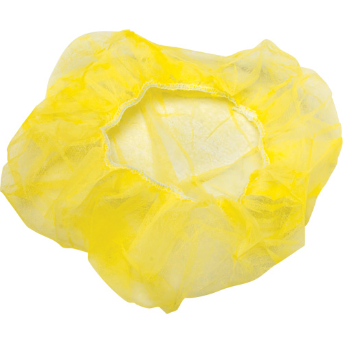 Bouffant Caps, Polypropylene, 21", Yellow Meunier Outillage Industriel