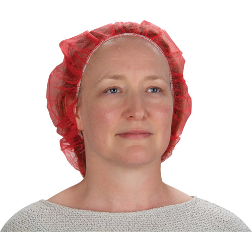 Bonnets bouffants, Polypropyl&egrave;ne, 21", Rouge Meunier Outillage Industriel
