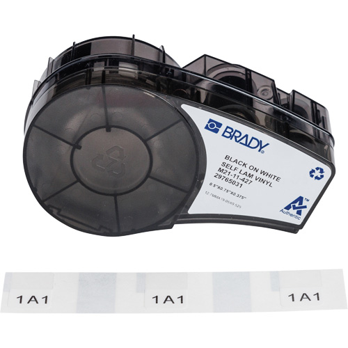 Self-Laminating Wrap Around Labels with Ribbon, Black Meunier Outillage Industriel
