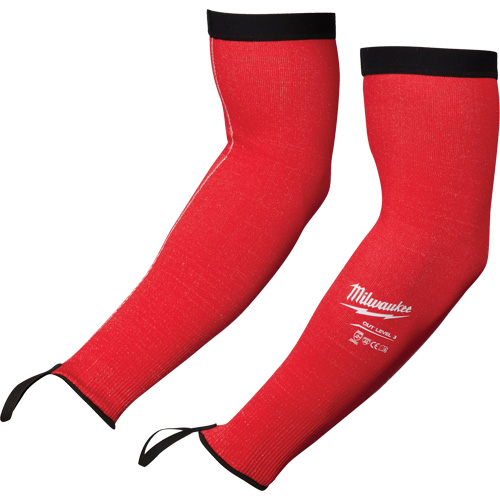 Protective Sleeves, Polyethylene, 16", ANSI/ISEA 105 Level 3/EN 388 Level 3/EN 388 Level C, Red Meunier Outillage Industriel