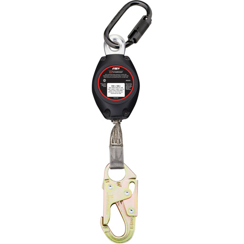 Dynamic Small Snap Hook Self-Retracting Lifeline, 7', Polyester, Swivel Meunier Outillage Industriel