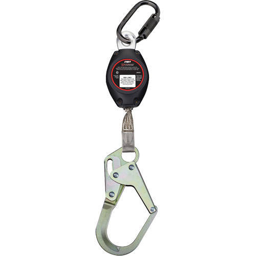 Dynamic Medium Snap Hook Self-Retracting Lifeline, 7', Polyester, Swivel Meunier Outillage Industriel