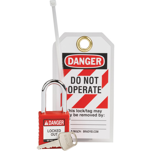 Nylon Safety Lockout Padlock & Tag Kit, 3 Components Meunier Outillage Industriel