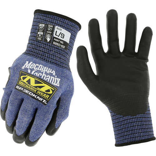 Gants r&eacute;sistants aux coupures SpeeKnit S2EC03, Taille Petit/7, Calibre 18, Rev&ecirc;tement Ur&eacute;thane, Enveloppe en PEHP/Tungst&egrave;ne, ASTM ANSI niveau A7/EN 388 niveau F Meunier Outillage Industriel