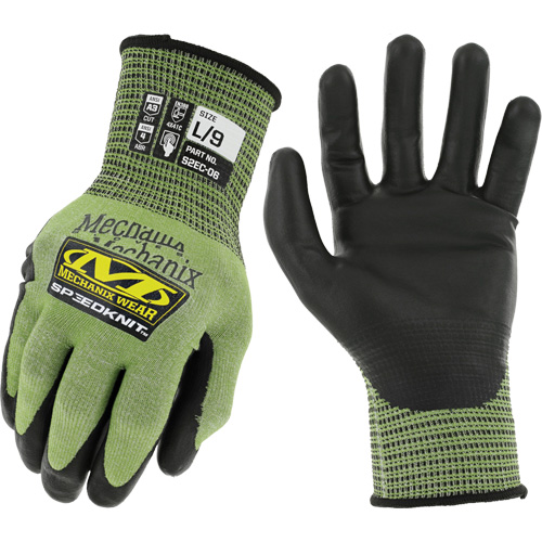 Speedknit S2EC06 Cut-Resistant Gloves, Size Small/7, 18 Gauge, Urethane Coated, HPPE/Tungsten Shell, ASTM ANSI Level A4/EN 388 Level D Meunier Outillage Industriel